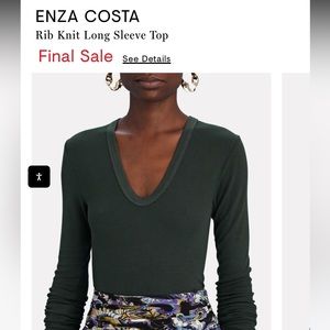Enza costa dark green top